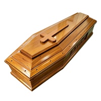 Ataúd de Madera Maciza Hecho a Mano de Estilo Europeo, Diseño Personalizable, Capacidad de 220 Pulgadas Cúbicas, Apto para Entierro