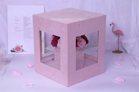 Offre Spéciale : Boîte Dôme Champignon de Luxe avec Roses Éternelles Roses et Rouges Faites à la Main pour Noël, la Fête des Mères, la Saint-Valentin et les Remises de Diplômes