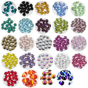 Diamantes <span class=keywords><strong>de</strong></span> imitación <span class=keywords><strong>de</strong></span> cristal sin fijación en caliente <span class=keywords><strong>de</strong></span> colores completos, piedras <span class=keywords><strong>MC</strong></span>, cristal ostentoso, diamantes <span class=keywords><strong>de</strong></span> imitación con parte posterior plana, gemas redondas <span class=keywords><strong>de</strong></span> diamantes - Product Image 1