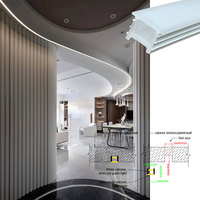 Profil en silicone flexible 1212 pour bande LED, pour créer des éclairages de contour pour armoires, placards, bibliothèques, plafonds, murs