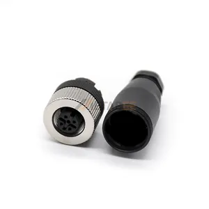 Shielded Molded Cable Connectors 4 Pin Female M12