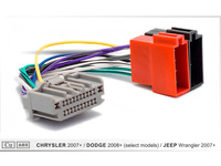Harness Kabel Radio Otomotif Tembaga PVC 150mm Konektor ISO Cocok untuk Chrysler untuk Stereo Mobil Jeep Wrangler