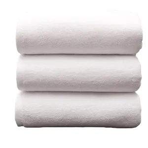 Manufacturers directly provide 120g thick white towels can embroider logo quality 32 cotton white hotel towels