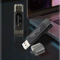 Lector de Tarjetas de Memoria Multifunción 4 en 1 Cantell OEM, USB 2.0 Tipo C/USB/TF/SD, Adaptador OTG, Accesorios para Teléfono Móvil