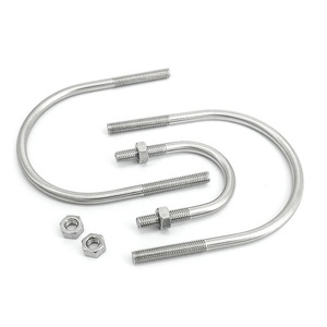 Matériaux de construction en acier au carbone galvanisé personnalisables, boulons en U, boulons en forme de U, collier de serrage pour tuyaux de grand diamètre, boulons en U - Product Image 2