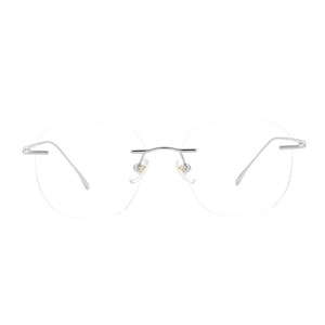 Monture de lunettes sans monture en titane pur 99216 pour femme, lunettes optiques Danyang, pont nasal standard, verres en plastique - Product Image 1