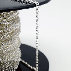 สร้อยเงินแท้ 925 แบบม้วน สำหรับผู้ชาย ขนาด 2 มม. ผลิตด้วยเครื่องจักร ขายส่ง - Product Image 3