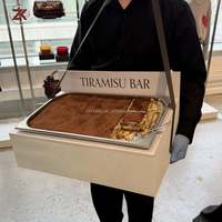 ZKAI Nuevo Diseño Bandeja Portátil para Snacks Estilo Arnés Tiramisú con Correa, Bandeja para Pasteles, Exhibidor de Pasteles para Fiestas, Eventos y Accesorios de Boda