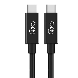 Tresse en Nylon <span class=keywords><strong>Thunderbolt</strong></span> <span class=keywords><strong>3</strong></span> <span class=keywords><strong>USB</strong></span> C 8K USB4.0 câble pour moniteur externe SSD eGpu 240W 40Gbps - Product Image 4