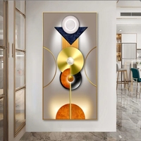 Art mural abstrait de luxe nordique, plumes dorées et blanches, toile artistique, peinture en porcelaine cristalline, feuille encadrée, décoration intérieure