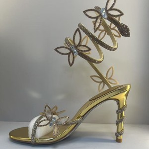 Escarpins pour femmes de style européen et américain, style coréen, printemps-été, talon fin RC de 10 cm, cuir verni, boucle - Product Image 1