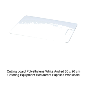 Planche à découper en polyéthylène blanc 30 × 20 cm, avec poignée - Product Image 2