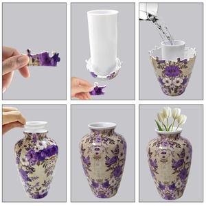 Puzzle 3D a Forma di Vaso <span class=keywords><strong>per</strong></span> Adulti, Compatibile con <span class=keywords><strong>Fiori</strong></span> a Blocchi, Decorazione Unica <span class=keywords><strong>per</strong></span> Casa e Ufficio, 120 Pezzi - Product Image 2