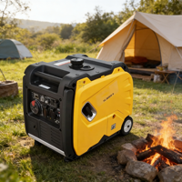 Vente au prix de réserve : Générateur à essence silencieux à onduleur 3.0kW/3.3kW 50Hz à faible consommation de carburant, vente directe