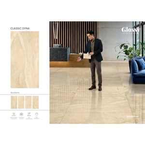 Crema Italia Arabic Design Glossy Polished Porcelain Tiles 600x1200mm Luxury Ceramic Floor Wall Tiles - Product Image 2
