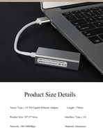 Gigabit Ethernet 10/100/1000mbps USB tipo C USB 3,0 a Lan RJ45 adaptador de red
