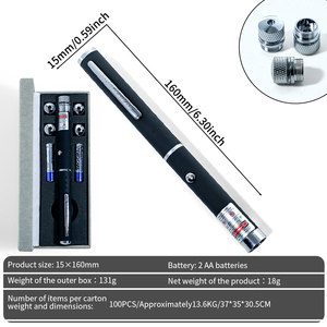 Elegante Laser a penna verde con testa di proiezione 5 in 1 | Raggio Ultra-luminoso da 532nm per alta visibilità - Product Image 5
