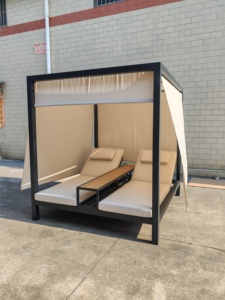 Hotel Jardín Piscina Daybed Muebles de exterior Tumbona Cama de sol Tienda de campaña con marco de aluminio Cama con dosel - Product Image 5