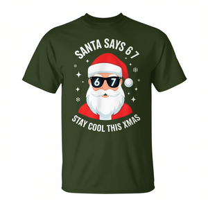 Santa 67 Stay Cool Xmas T-Shirt Camiseta con gráfico navideño para hombre, talla adulta - Product Image 2