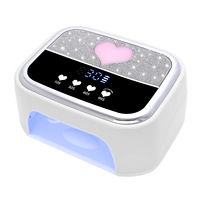 Lampe à ongles portable sans fil rechargeable OEM personnalisée pour la maison, 168W haute puissance, 42 LED UV, séchoir en forme de cœur, sans fil, durcissement rapide
