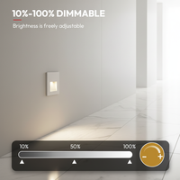 Éclairage mural LED de luxe pour extérieur, personnalisé OEM, carré, en aluminium, 1,6W, IP65, étanche, avec interrupteur, pour jardin, marches, décoration intérieure