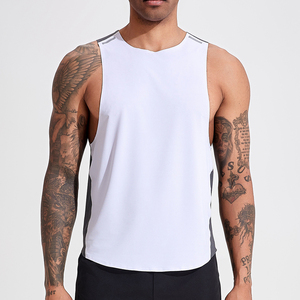 Men's Breathable Seamless Polyester Sleeveless Basketball Workout Sportswear Wear Muscle Compression <b>Vest</b> Singlet - Product Image 4