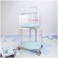Sac à dos de transport pour animaux de compagnie Kih, portable, double couche, transparent, grande capacité, capsule spatiale, poussette, fermeture éclair, voyage, en plastique