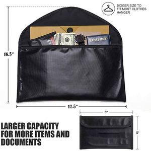 Custom Logo Best Rfq Small Organize <b>Document</b> Fire Proof Packing <b>Bag</b> Cover Safety Fireproof Money <b>Bag</b> - Product Image 3