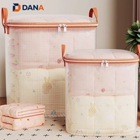 Sac de rangement pliable transparent en PVC, anti-poussière, avec poignées, étanche, conception de compression pour couettes, écologique, paniers de rangement réutilisables