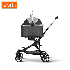 ओम U801t लक्जरी पालतू जानवर यात्रा रोलर डबल जॉगर डिचेबल कुत्ते वाहक ट्रॉली छोटी आकार की सामग्री आउटडोर यात्रा - Product Image 3