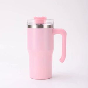 Macaron Kids Tumbler with Handle Matte Stainless Steel Travel <b>Mug</b> for Students for Back School Sublimation Blank Coffee Tumbler - Product Image 3