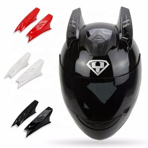 2 x Accessoires de <span class=keywords><strong>casque</strong></span>, décoration de <span class=keywords><strong>moto</strong></span> de course tout-terrain, autocollants en forme de cornes de mohawk avec colle 3M - Product Image 5