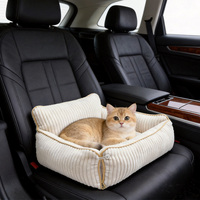 Nouveau Nid pour Chat en Velours Côtelé, Maison pour Chat Multifonctionnelle, Lit pour Animaux de Compagnie à Double Usage (Voiture, Voyage, Intérieur), Toutes Saisons, Fournitures pour Animaux, Lit pour Chat