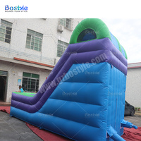 Toboggan gonflable commercial pour enfants, toboggan gonflable multicolore pour centre de divertissement familial