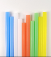 Prix d'usine 100 pièces Pailles jetables en plastique PP 6x260mm Accessoires de cuisine Fournitures pour mariages et fêtes Bar à domicile