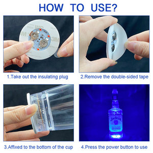 Bán buôn Neon chiếu sáng Led Light Bar Coaster nhãn rượu uống Sticker chai thủy tinh cho khuyến mại Nguồn cung cấp bên - Product Image 5