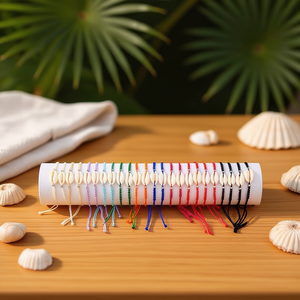 Ensemble de bracelets en coquillages perlés, 24 pièces, bijoux multicolores réglables de style bohème pour femmes et hommes - Product Image 5