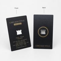 Cartes de remerciement personnalisées de luxe, gravées au laser, en métal électroplaqué noir mat et or, vierges