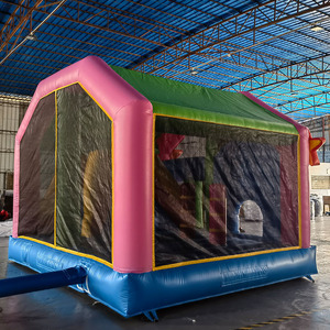 Château gonflable personnalisé en PVC sur le thème de la licorne avec toboggan, équipement de terrain de jeu intérieur - Product Image 4