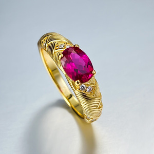 Nouvelle bague en argent 925 femmes Style français petite cour 5*7mm ovale Pigeon oeuf Pigeon <span class=keywords><strong>sang</strong></span> rouge anneau nouveau Style <span class=keywords><strong>de</strong></span> <span class=keywords><strong>vent</strong></span> - Product Image 4