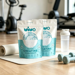 Custom OEM Low MOQ Matte Aluminum Foil Stand Up Pouch for Protein Powder <b>Creatine</b> Superfood Cocoa Supplement Packaging - Product Image 1
