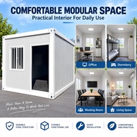 Maison mobile de luxe moderne et portable à prix compétitif, 10 pieds, 20 pieds, 40 pieds, maison conteneur à toit plat avec couleur personnalisée
