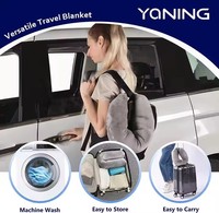 Nouveau Design Polyester Avion Voiture Cou Oreiller 2 en 1 Couverture Logo Personnalisé Voyage Flecce Couverture et taie d'oreiller