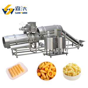 Máquina extrusora de <span class=keywords><strong>choclo</strong></span> inflado de doble tornillo, línea automática de producción de alimentos para aperitivos de maíz inflado - Product Image 6