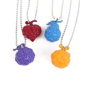 Porte-clés tendance en alliage avec perles, motif Fruit du Diable de l'anime One Piece, pendentif Luffy Fruit Brûlant, pour fête et enfants - Product Image 2