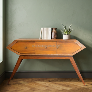 Table basse CAPSULE, moderne, en teck naturel, bois massif, meubles de salon - Product Image 2