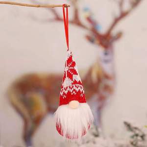 Handmade plush Christmas Gnome hanging <b>ornament</b> <b>Tree</b> decoration home Handmade Christmas decor Plush Christmas gnome - Product Image 1