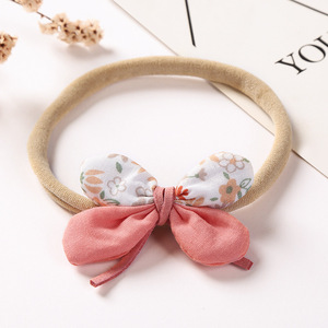 Conjunto de diademas para bebé de estilo mixto para otoño e invierno, diademas suaves de nailon para bebés, accesorios para el cabello con lazo de fieltro y flores tejidas para recién nacidos - Product Image 6