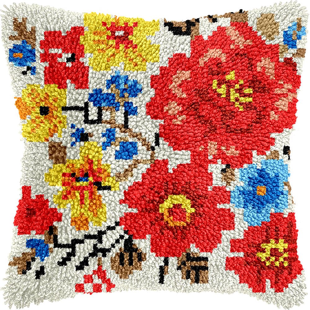Kit de coussin à crochet floral 2