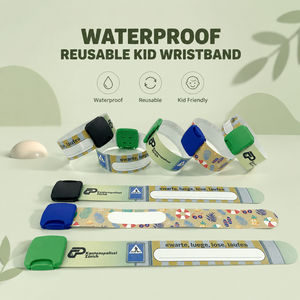 Bracelet <span class=keywords><strong>d</strong></span>'identification pour enfants, réglable, étanche, anti-perte, inscriptible, pour la sécurité des enfants - Product Image 1